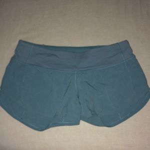 Light blue Lululemon workout shorts